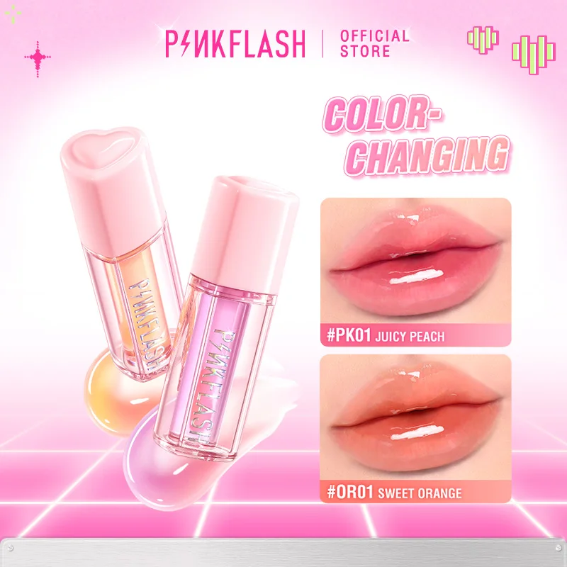 PINKFLASH Moisturzing Lip Oil Non-sticky Hydrating Lip Glosses Lightweight Lip Plumpers Lip Tints Lips Care Makeup Cosmetics