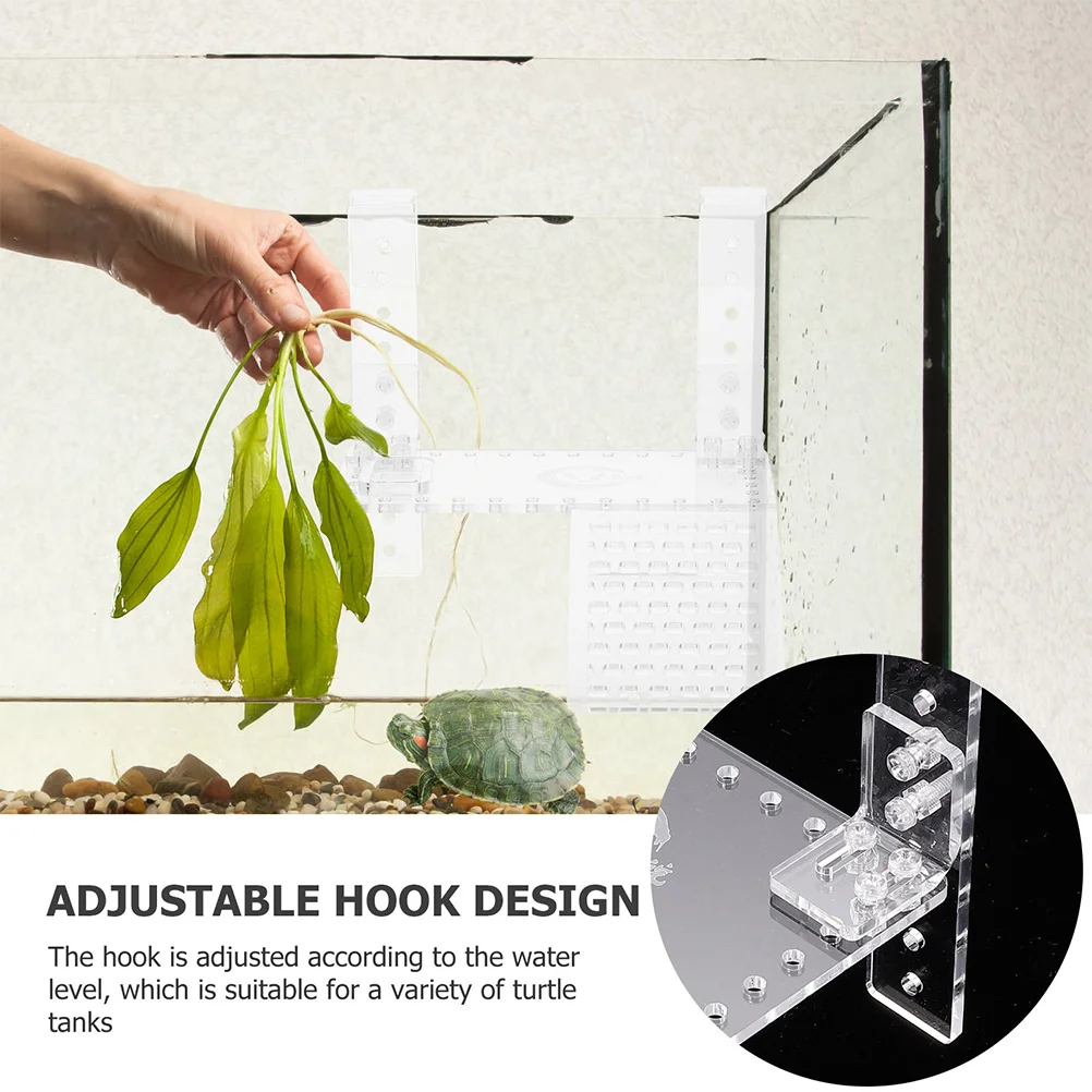 

1 Set Acrylic Turtle Platform Floating Basking Platform Transparent Tortoise Resting Dock Fish Tank Decor For Reptiles Lizard