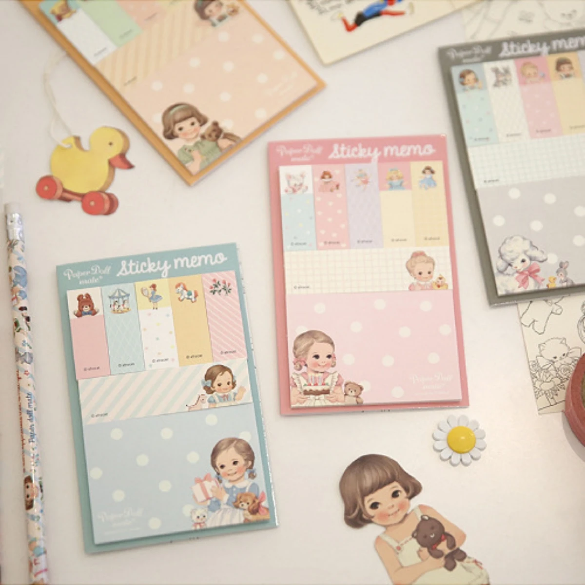 140 pages/set Cute British Girl Sticky Notes Memo Sheet Pad Planner Sticker To Do List Office Decor Memo Sheets Sticker Marker