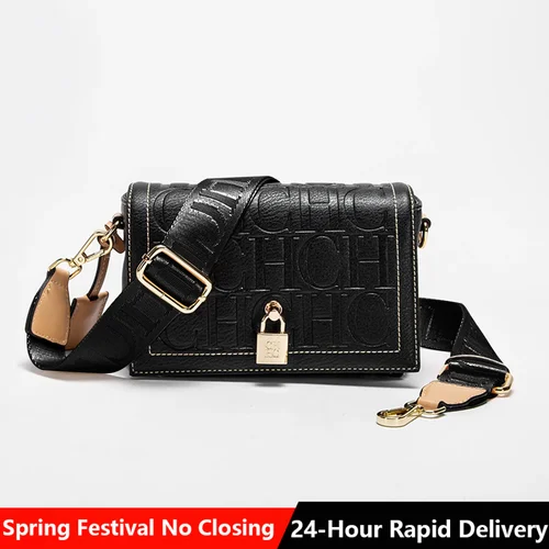 Bolso de hombro para mujer, marca de lujo, moda 2025, bolso estampado de Color sólido, diseño de moda, modelo, hebilla de accesorios de Metal