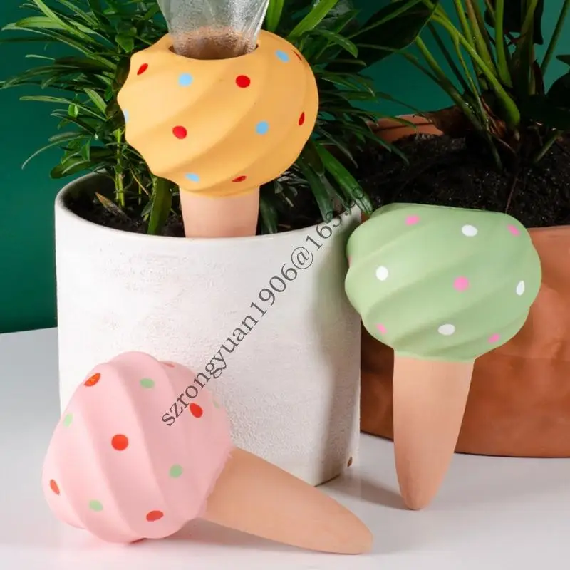 

Automatic Plant Terracotta Watering Cones Soil Moisture Regulators Indoor Plant Irrigation Systems for Home Garden 4pcs