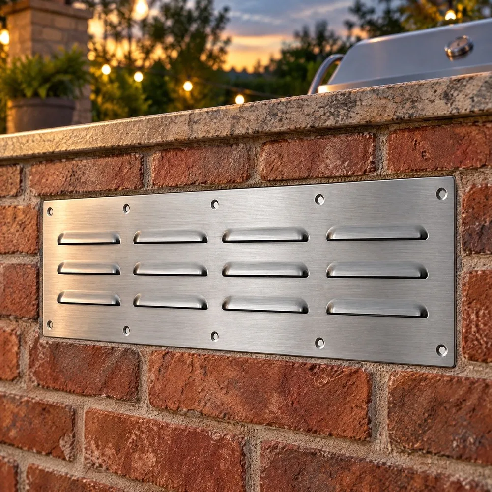 Outdoor Kitchen Stainless Steel Ventilation Panel, Air Vent For Efficient Smoke For Exhaust And Fresh Air  Outdoor