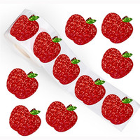 500Pcs Kawaii laser Red Apple Sticker DIY Decorative Craft Scrapbooking Stickers children Reward sticker
