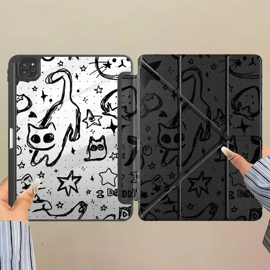 

Holder Cover Tablet Case For iPad Pro 11th 10th 9th 8th 7th 12.9inch Pro 2025 Air 4 5 M3 M2 1 2 M4 11inch Mini 6 7 Cartoon Dog
