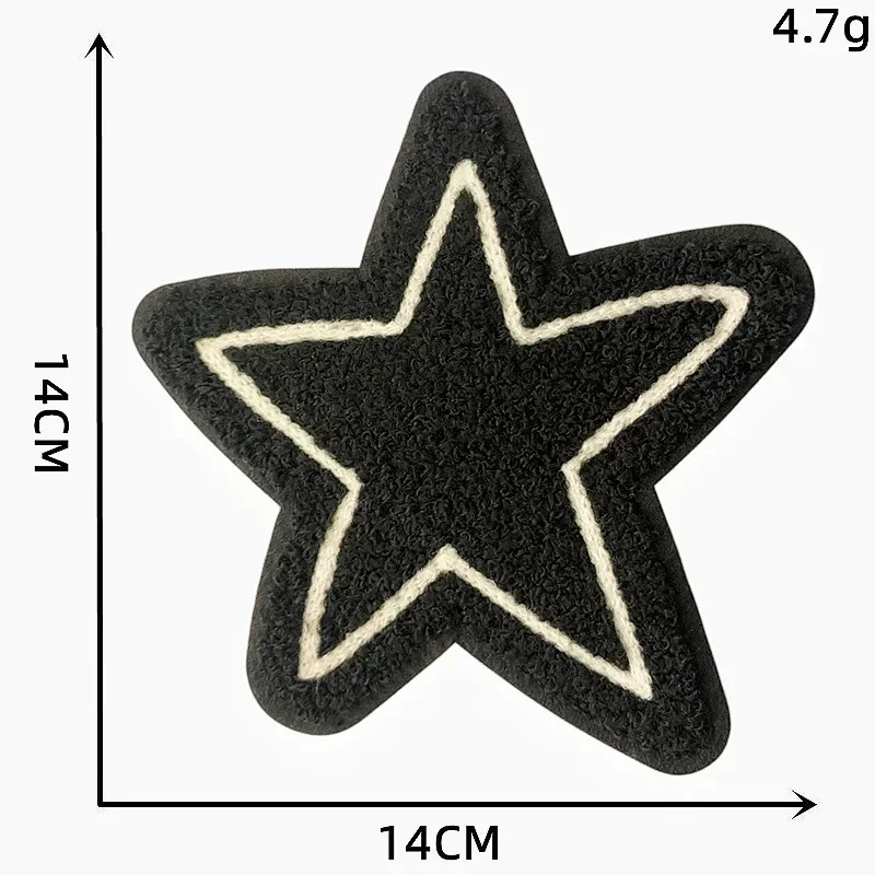 Towel Embroidery Personality Star Stitch Patches for Clothing Badges Patch for Clothes Applique DIY Apparel Sewing Supplies Arts