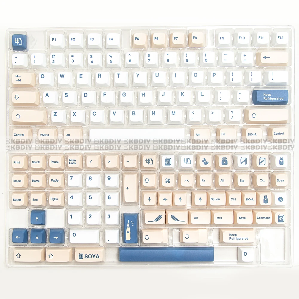 KBDiy GMK นมถั่วเหลือง Keycap PBT XDA เชอร์รี่ OEM MDA ISO ญี่ปุ่นเกาหลี Keycaps Clone GMK สำหรับ Custom DIY Mechanical ชุดแป้นพิมพ์