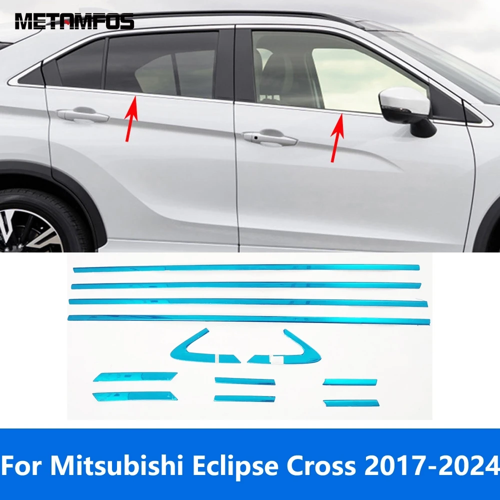 For Mitsubishi Eclipse Cross 2017-2021 2022 2023 2024 Bottom Window Sill Frame Cover Trim Bezel Exterior Accessories Car Styling