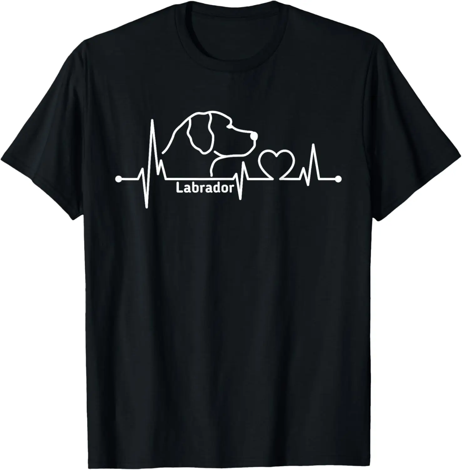 Labrador Heartbeat Dog Breed Dog Lover Dog Gift T-Shirt for Men Women Funny Shirt Couple Harajuku Camisas Streetwear