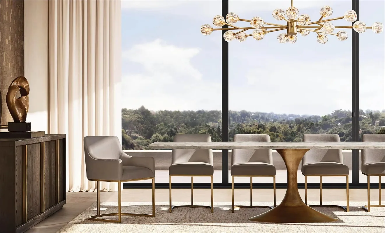 2025 خزانة عرض أدوات المائدة المربعة ذات 4 أبواب من خشب البلوط الصلب على الطراز الحديث الفاخر #5