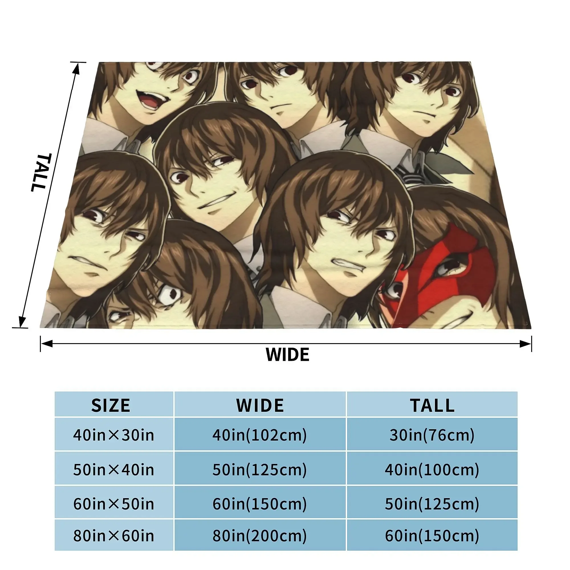 P5R وجوه جورو أكيتشي الفانيلا بطانية مخصصة رمي البطانيات ل أريكة الفراش صالة 200x150 سنتيمتر أفخم رقيقة لحاف #5