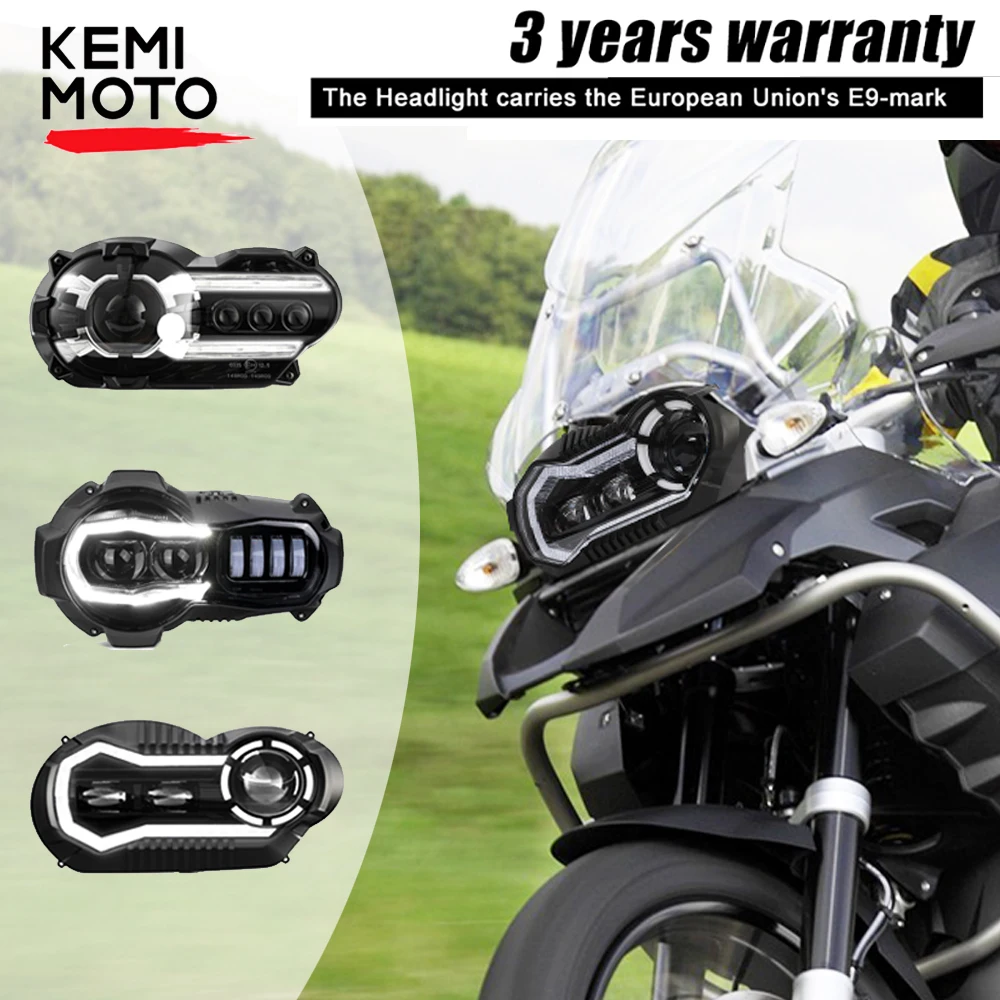 

Big Sale E-MARK LED Headlights For BMW R1200GS R 1200GS 2004-2012 R 1200GS ADV Adventure 2005-2013 Moto Lights Assembly