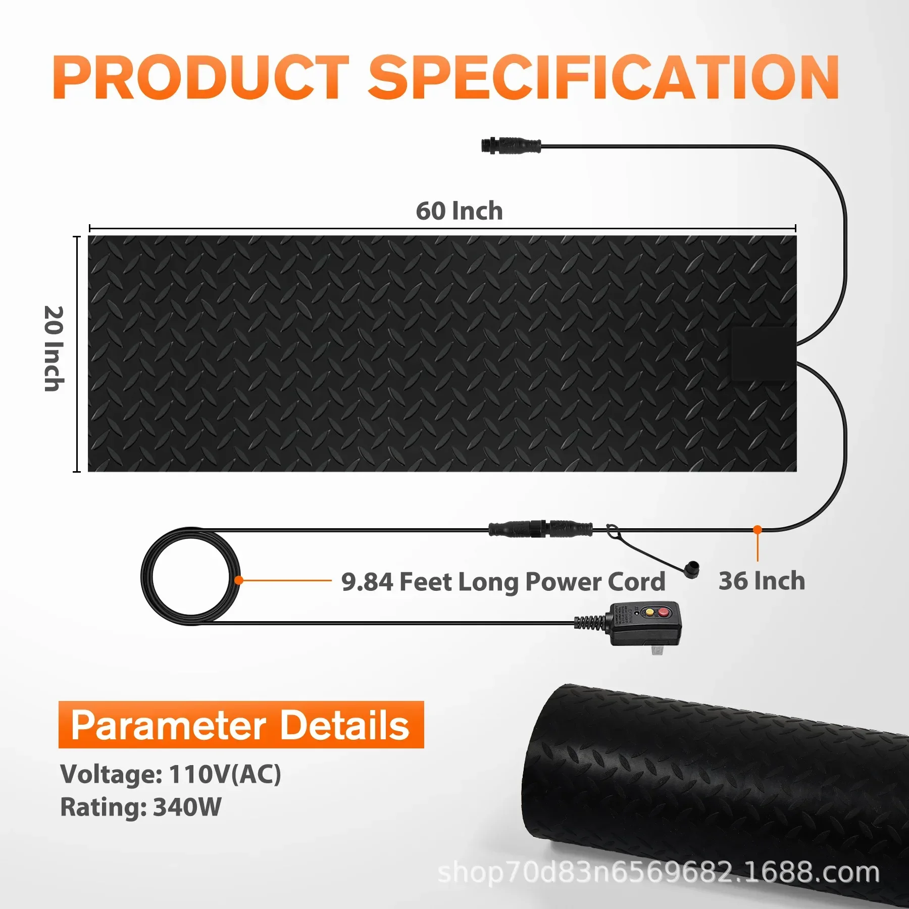 Good Cold-resistant and Antifreeze Electric Heating Heating Floor Mat Short Circuit Protection Silicone Rubber Flame Retardant