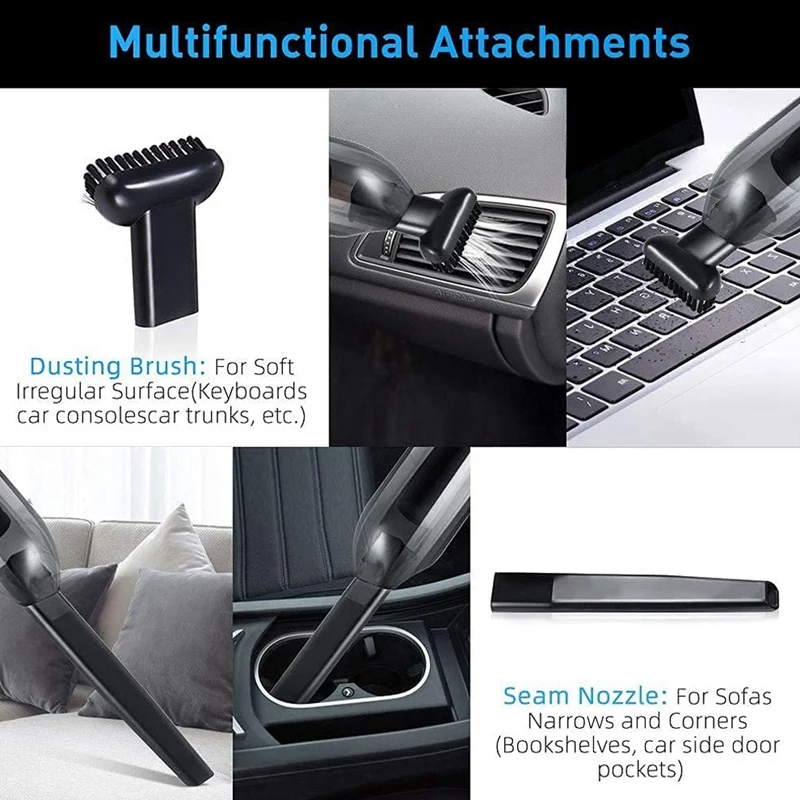 Portable Cordless Handheld Vacuum Cleaner, USB Charging, Wet Dry Car Vacuum Cleaner For Pet Hair, Home And Car Cleaning