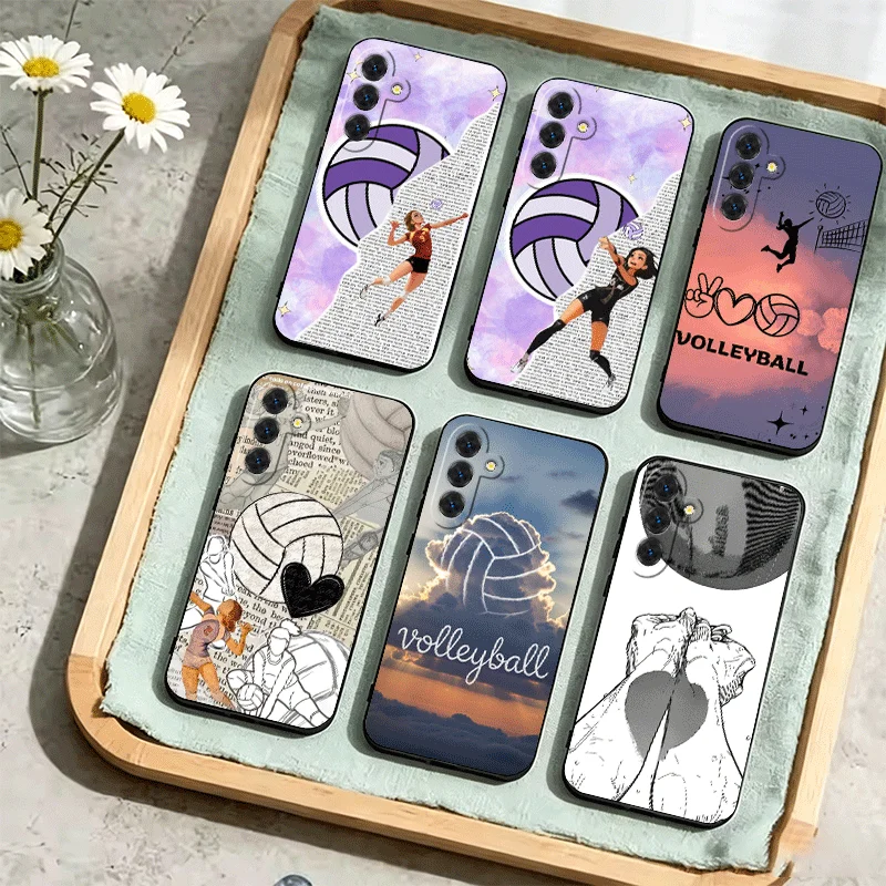 Volleyball Sport Phone Case For Samsung Galaxy A17 A16 A15 A14 A13 A57 A56 A55 A54 A53 A37 A36 A35 A34 A33 A27 A26 A25 A24 A23 A