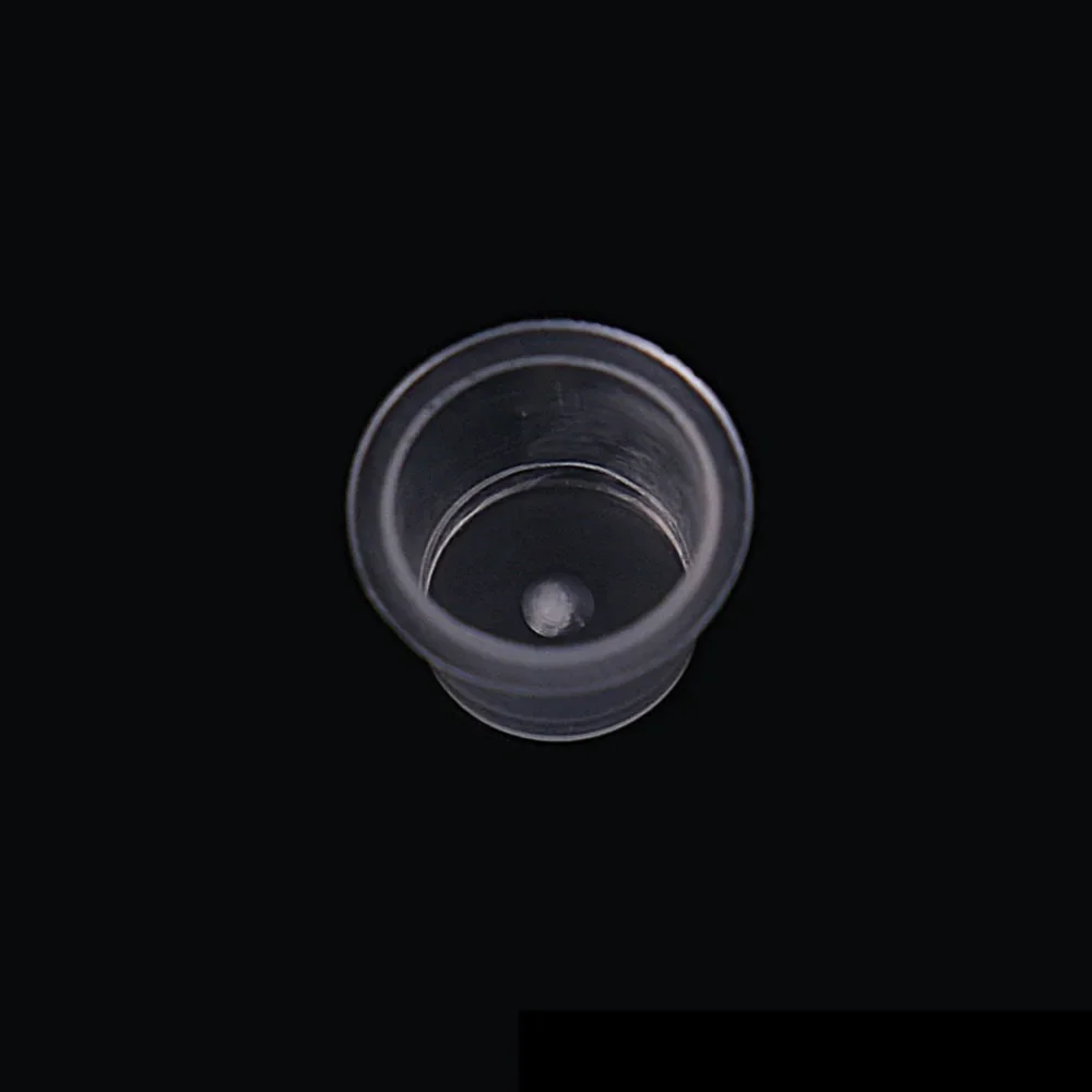 100Pcs Tattoo Plastic Tattoo Ink Cups 8/13/15mm Permanent Makeup Disposable Clear Plastic Pigment Container Cap Tattoo Accessory