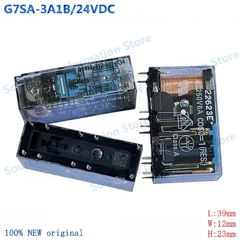 G7SA-3A1B/24VDC Safety Relay 6A 10 Pin DC Circuit Breaker for Electrical Control Systems