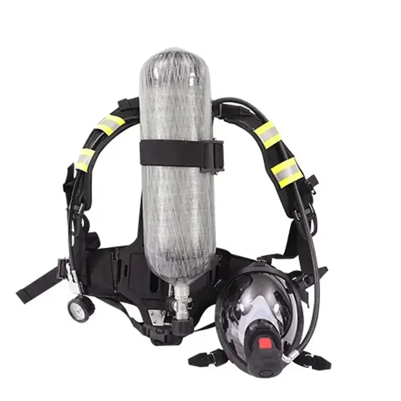 CE Approved 6.8L 9L Portable SCBA Air Breathing Apparatus Fireman Emergency Respiratory Protection Device for Fire Rescue Chemic