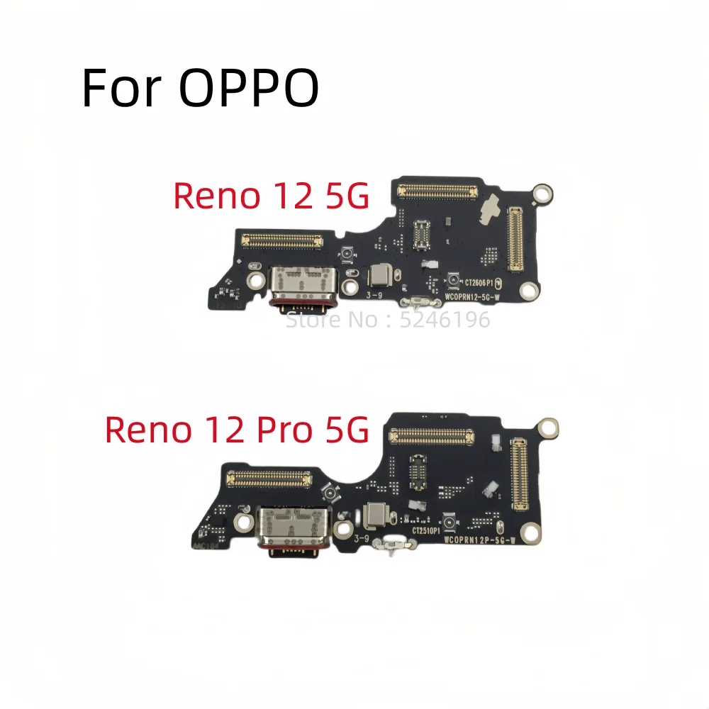1pcs USB Charging Port Charger Base Connector For OPPO Reno 12 5G Reno12 5G Reno 12 Pro 5G Fast Charger With IC Replace Part.