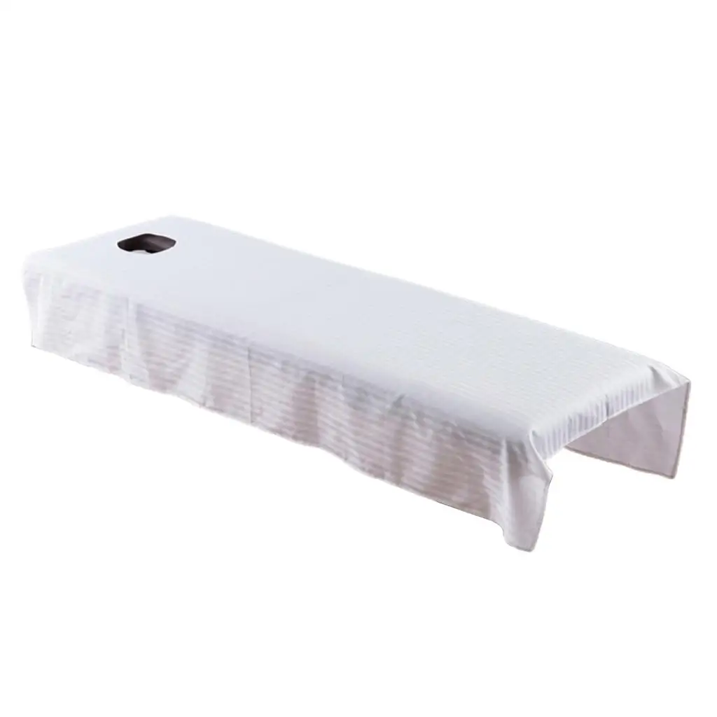 80x190cm Cotton Cover with Hole for Salon Beauty Massage Spa Bed Tables