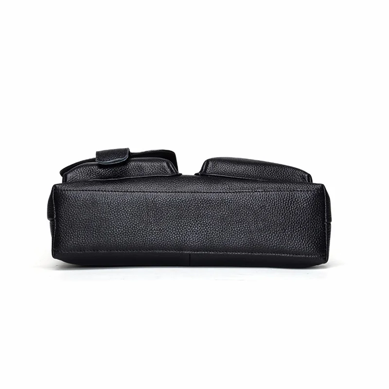 Maleta de couro genuíno para homens, bolsa de ombro vintage, bolsa masculina, bolsa de mensageiro portátil, bolsa crossbody