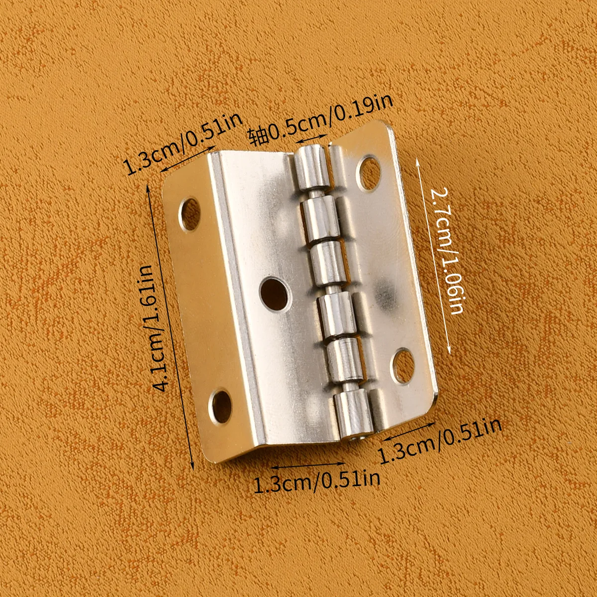 41mm side length, three fold right angle positioning, 90 degree antique hinge, iron sheet hinge, 6-hole three fold right angle