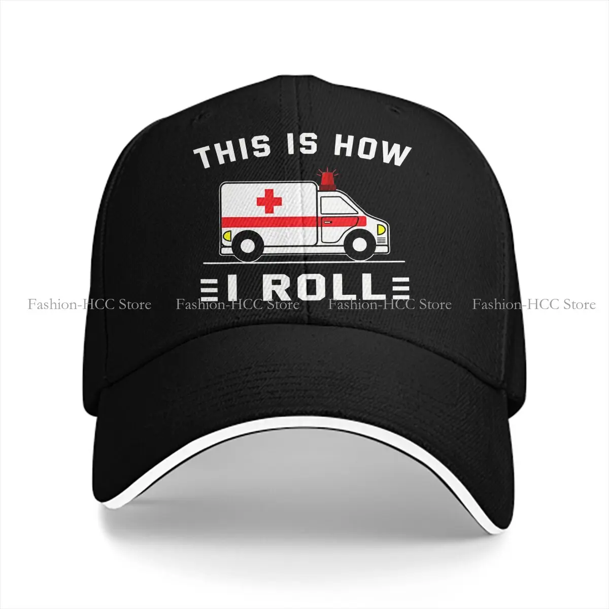 Washed Men's Baseball Cap This Is How I Roll Emt Trucker Snapback Caps Dad Hat Ambulance Ambulances