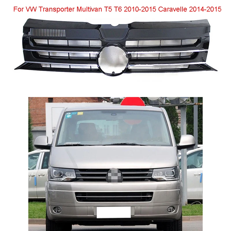 Auto Replacement Front Bumper Grille Racing Grill For VW Transporter Multivan T5 T6 2010-2015 Caravelle 2014-2015 7E5853651A