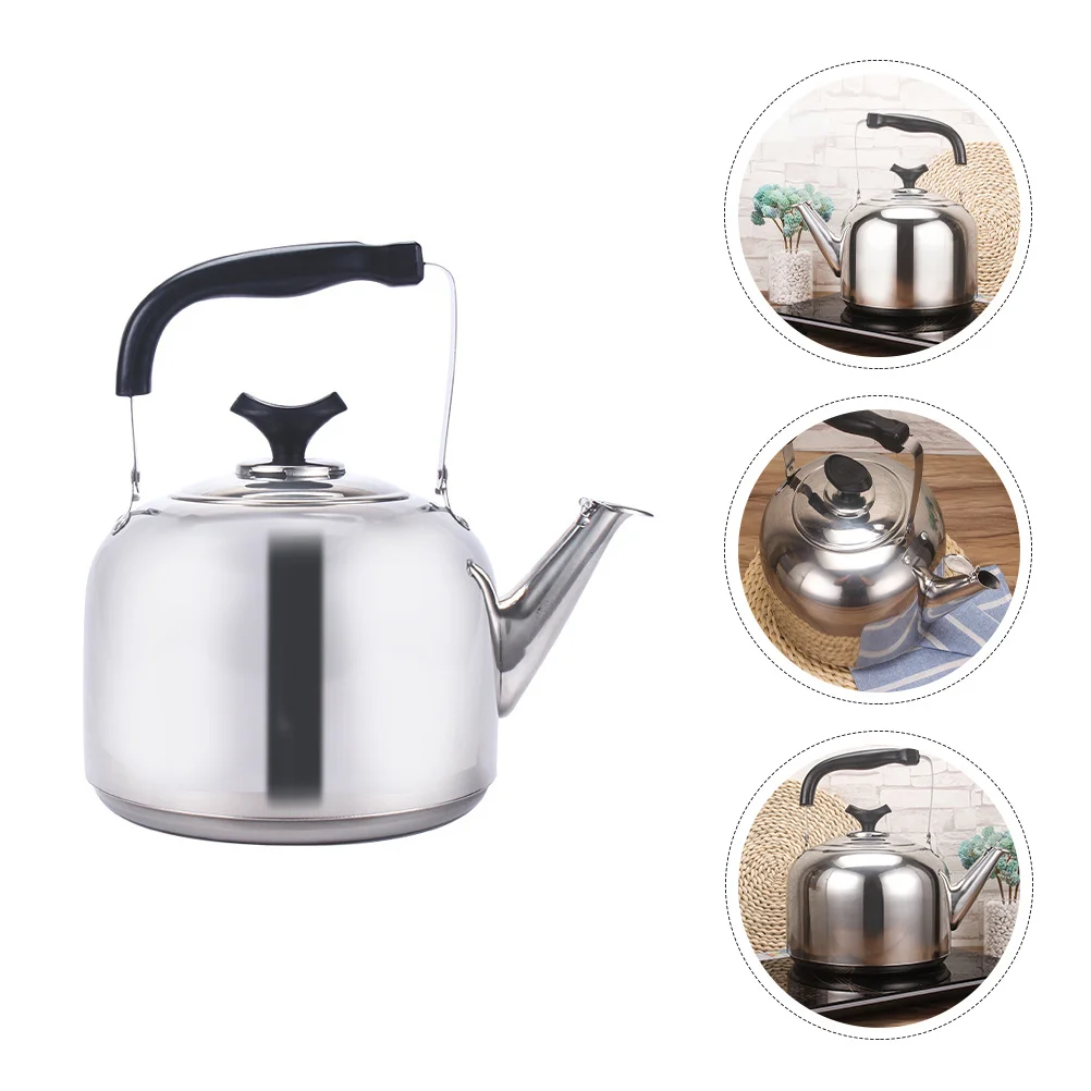 

1Pcs Stainless Steel Water Kettle Large Capacity Whistling Teakettle for Gas Stove Induction Cooker Heating Water Kettle