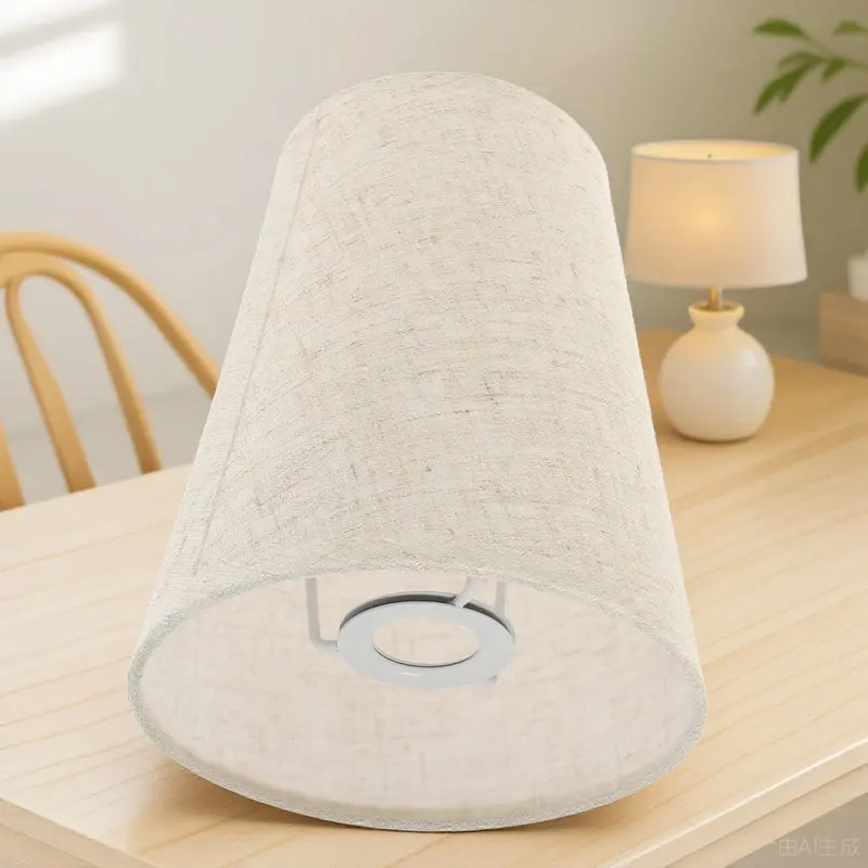 

Льняной тканевый абажур для настольной лампы, декоративный сменный плафон, мягкий светильник для спальни и гостиной, цоколь E14