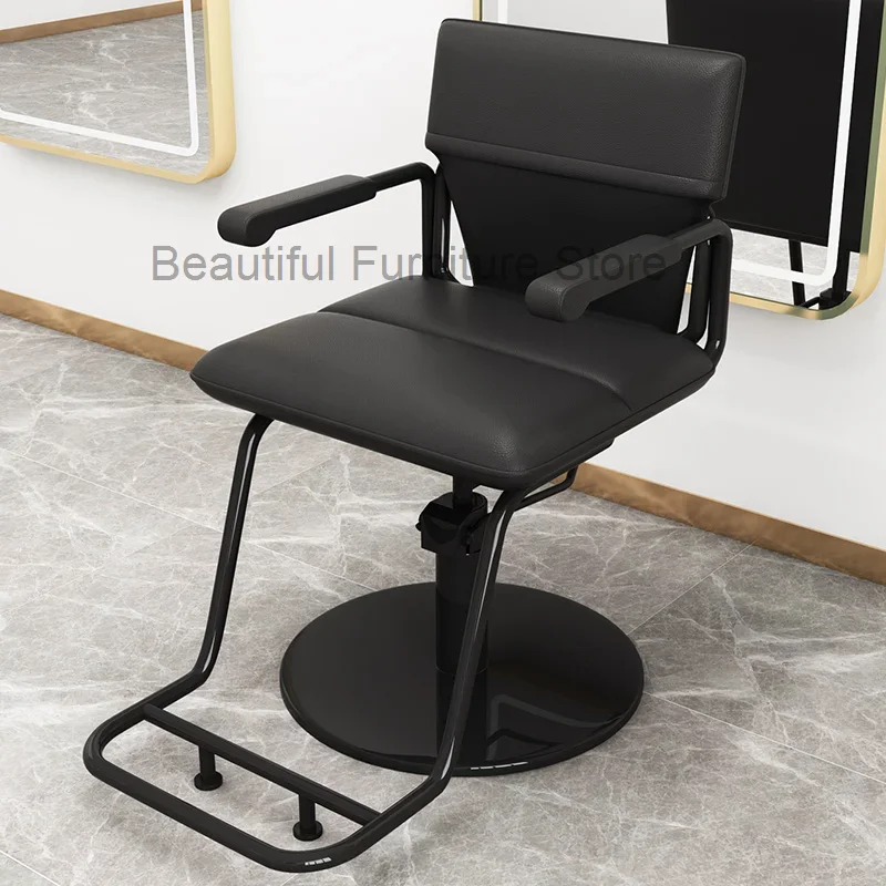 

Professional Metal Barber Chairs Hairdressing Ergonomic Chair Manicure Stylist Esthetician Silla Barberia Beauty Salon Furniture