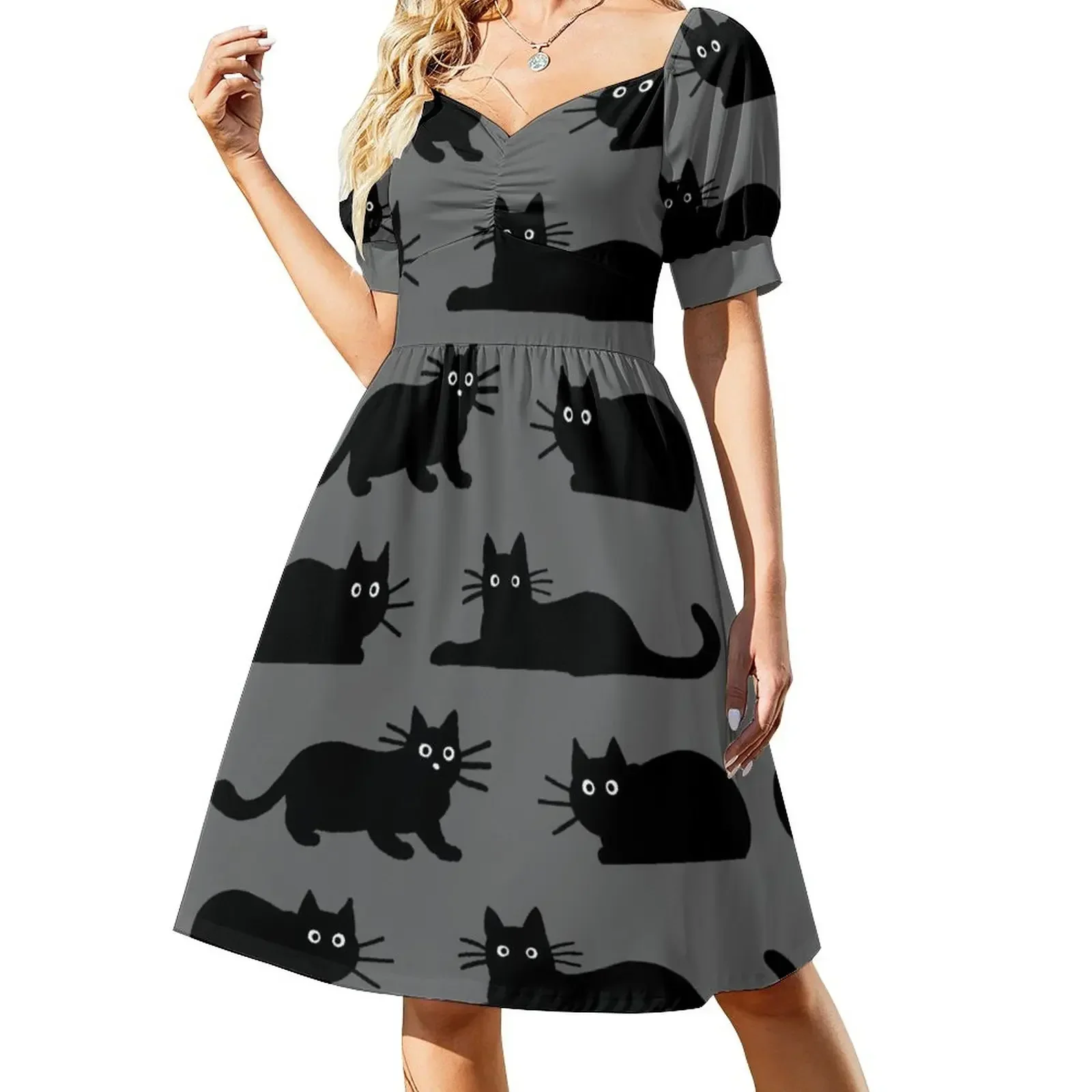 

Black Cat(s) Sleeveless Dress elegant chic wedding evening dresses cocktail dresses Dress