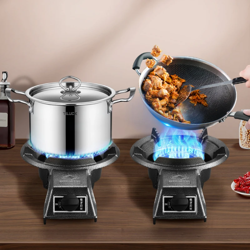 

Household Kitchen Energy Fierce Stove Commercial Restaurant Energy Saving Gas Stove High Temperature Single Stove