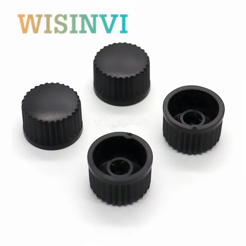 10PCS 19.5*13MM Half Shaft Black Plastic Knob 09 Type Potentiometer Cap Rotary Encoder Volume Switch Knob Suitable D Axis 6MM
