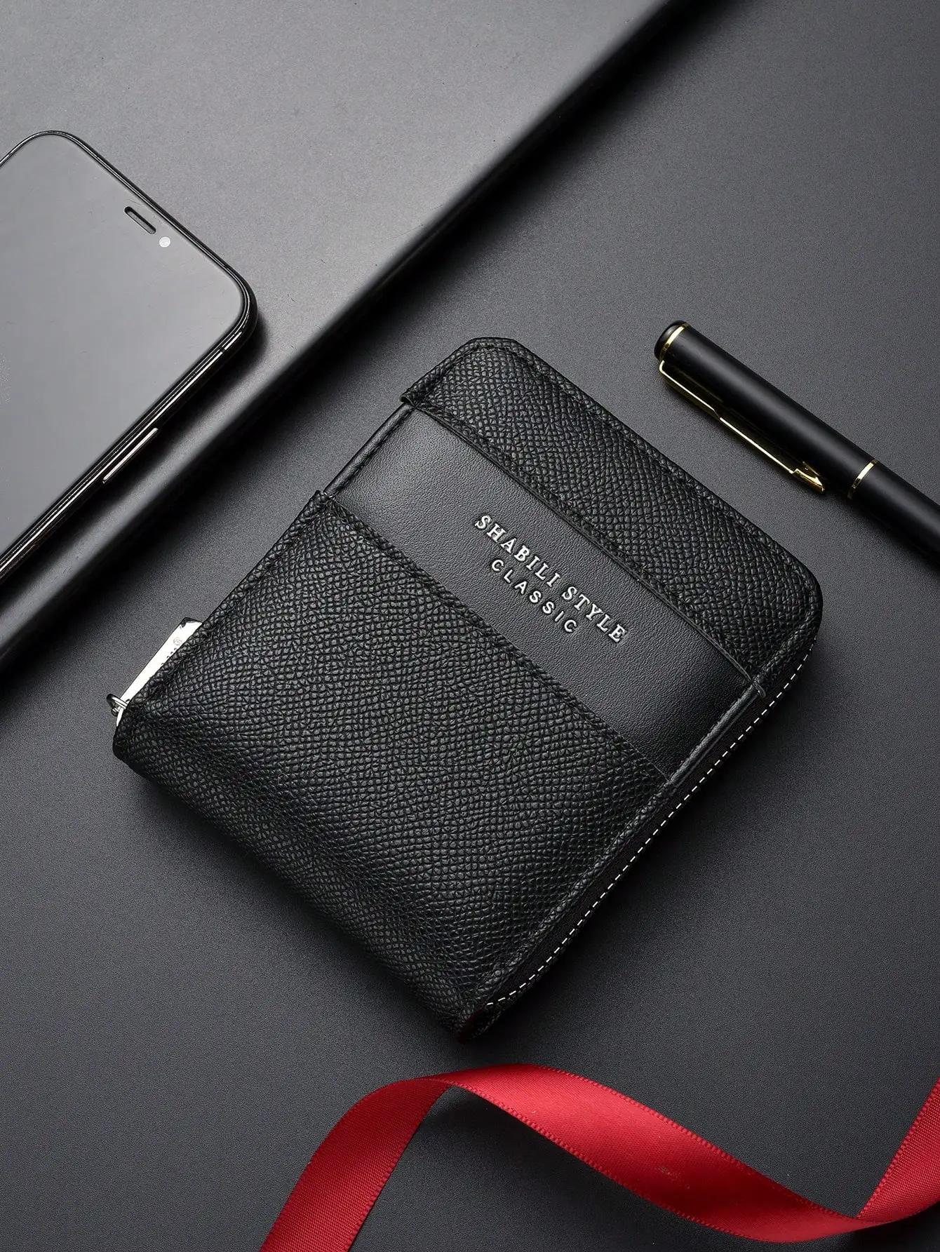 

SHABILI New Short Wallet Popular Men's Zipper Card Holder Student Coin Purse Soft Leather Wallet For Men Wallet Mini Wallet Purse Wallet Men Wallet Leather Small Wallet Card Wallet Coin Wallet Gifts For Men Vintage Dad Gifts