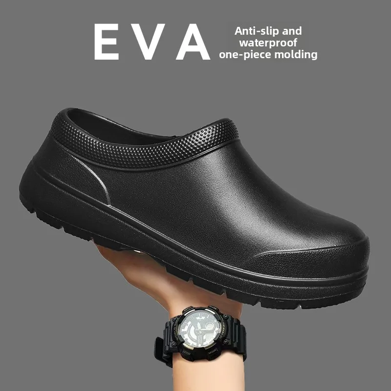 

Мужская/женская обувь для шеф-повара из ЭВА, Нескользящая водонепроницаемая маслостойкая обувь, удобные рабочие тапочки, уличная обувь для рыбалки