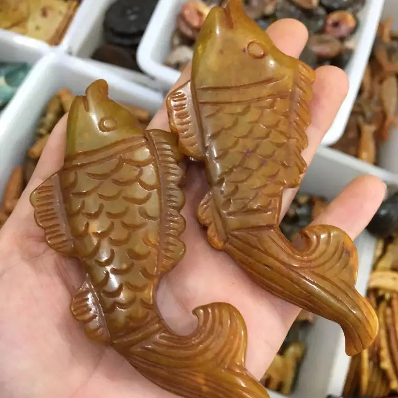 Natural Jade Antique-Style Golden Cicada Pendant, Hanging Ornament, Hand-Held Piece,
