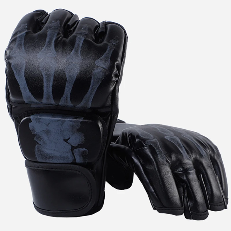 1 pair of half finger gloves, boxing gloves, training gloves