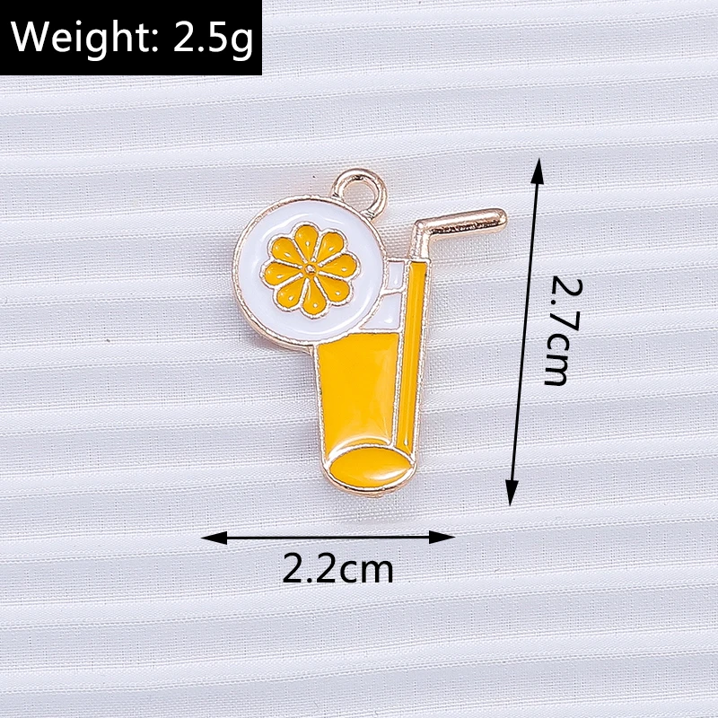 10 Stück Mix süße Sommergetränk Charms Emaille Eis Popsicle Charms Anhänger für Schmuckherstellung DIY Ohrringe Halskette Handwerk Geschenk – Detail 23