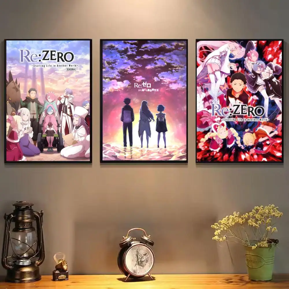 Ainme Re Zero Rem Poster Canvas Wall Art Print Poster Decorative Mural Home Decor Gift Unframed