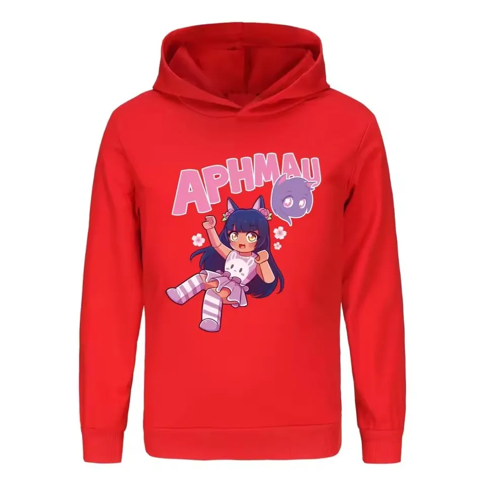 Fashion Cute APHMAU Hoodie Kids Cartoon Hoodies Baby Girls Long Sleeve Coats Boys Pullovers Sweatshirts Children Jumper Sweater