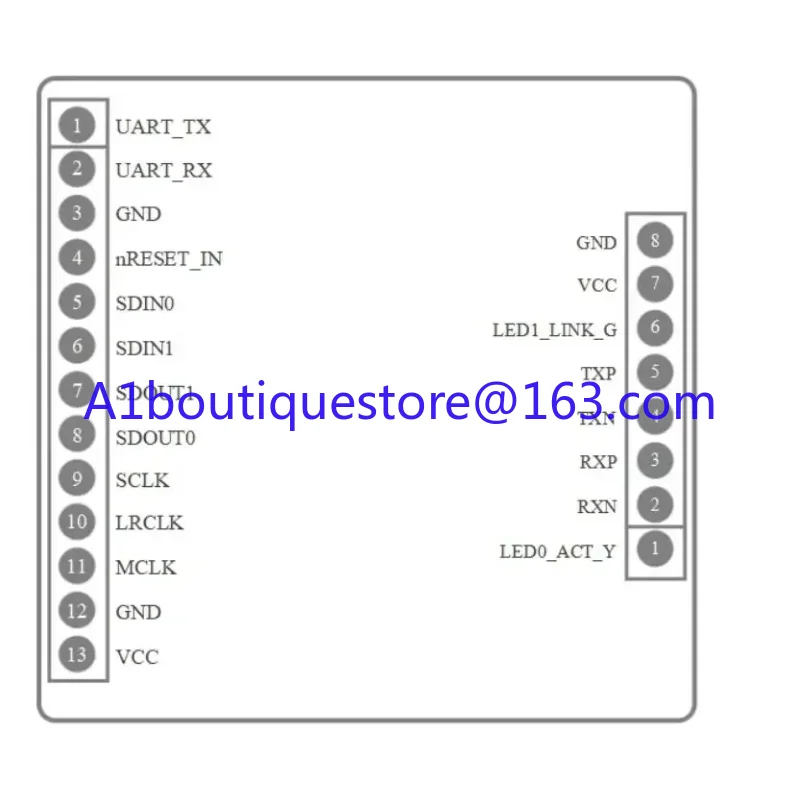 Módulo de interface de transmissão de áudio DT AES67 4X4 A404