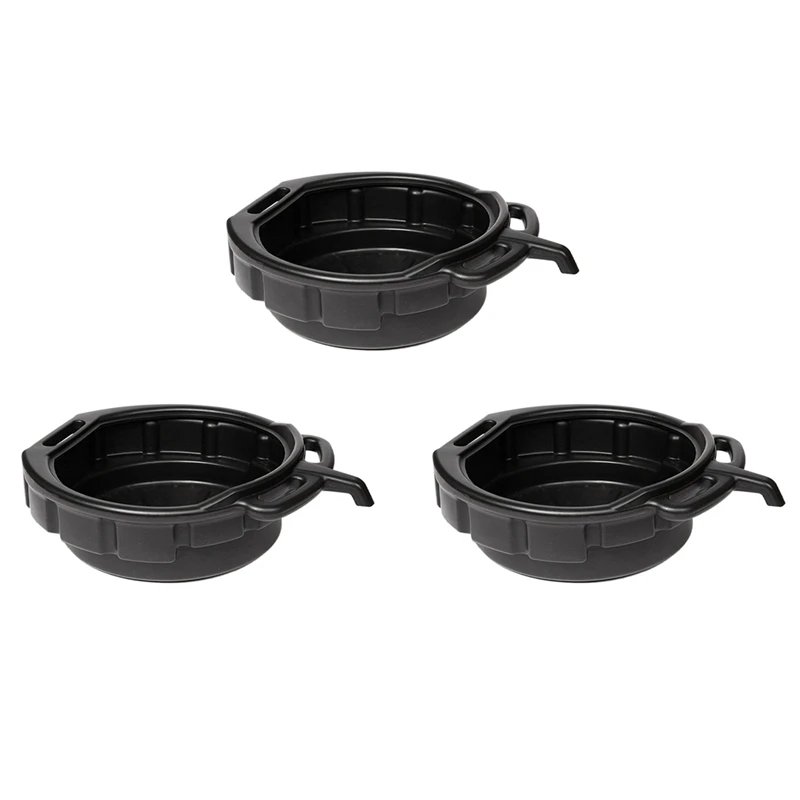 3X 10L Oil Drain Pan Wast Engine Oil Collector Tank Gearbox Oil Trip Tray For Repair Car Fuel Fluid Change Garage Tool