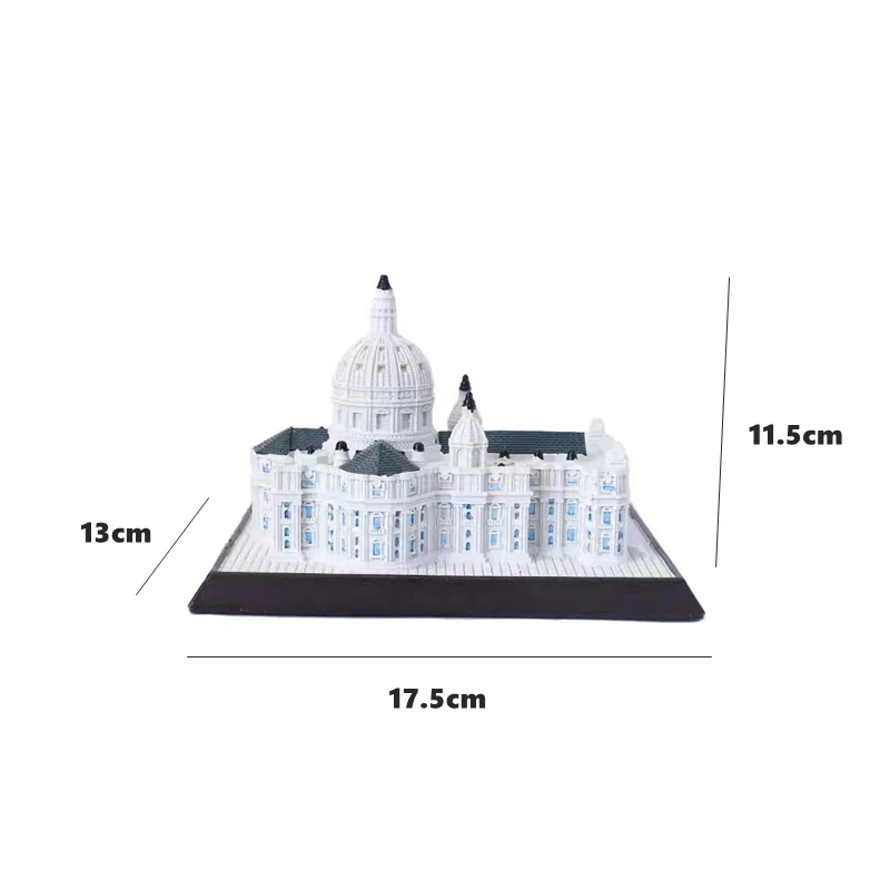 Basilica di San Pietro ornament World\'s Great Architectural Model St. Peter\'s Basilica Church Decoration Resin Crafts