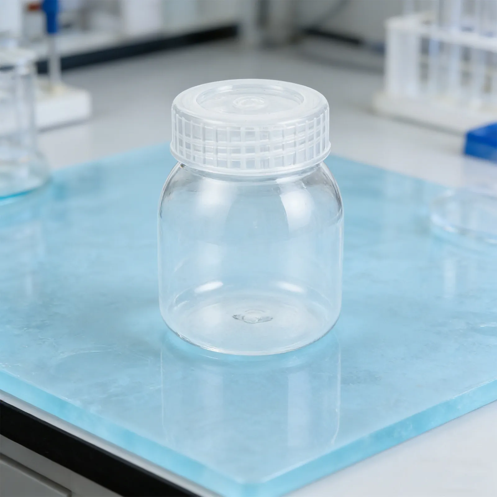 

5Pcs Lab Wide Mouth Storage Bottles Clear Polypropylene 350Ml Sample Containers Lids Plant Tissue Culture Jars