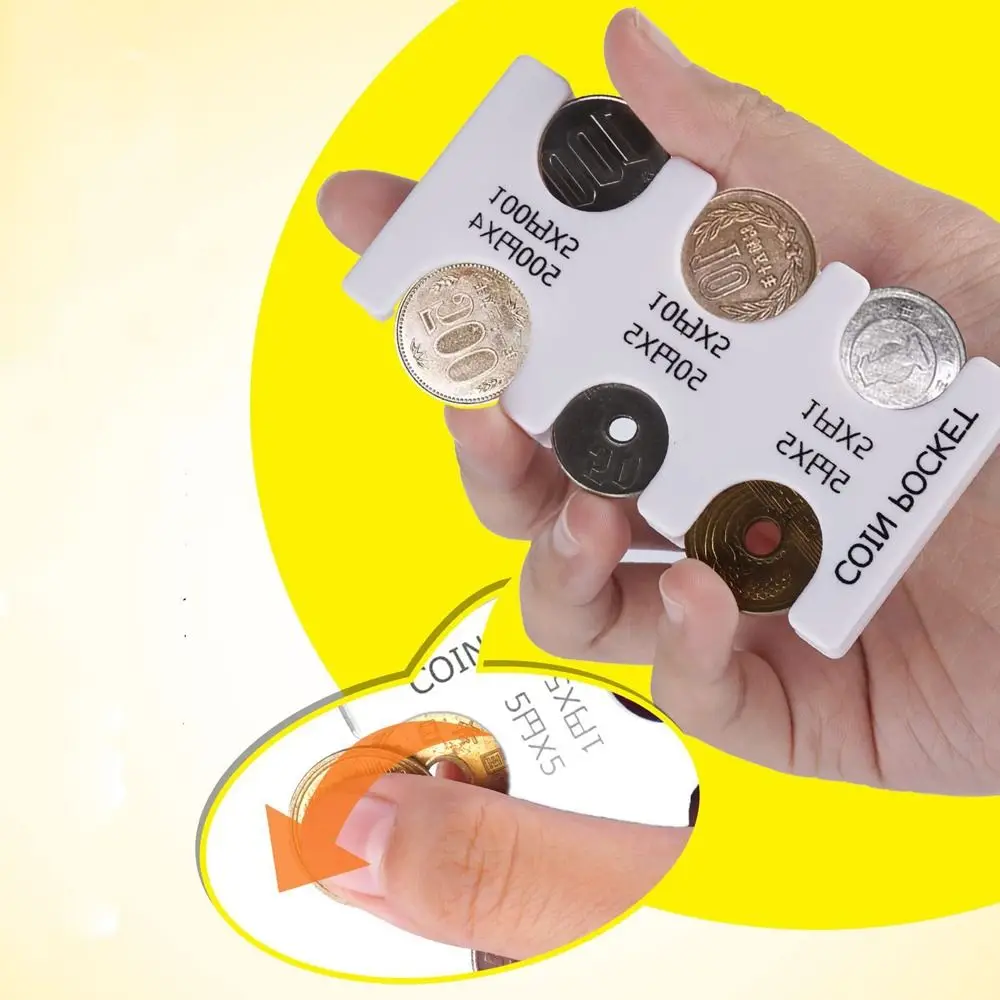 Box Letter Coin Pocket Case Coin Changer Multi-position Plastic Coin Storage Box Japanese Coin Holder Coin Dispenser Coin Case