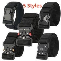 5 Styles The New Men's Belt 125cm Buckle Belts Nylon Braided Lightweight Breathable Daily Commuter Men's Belt
