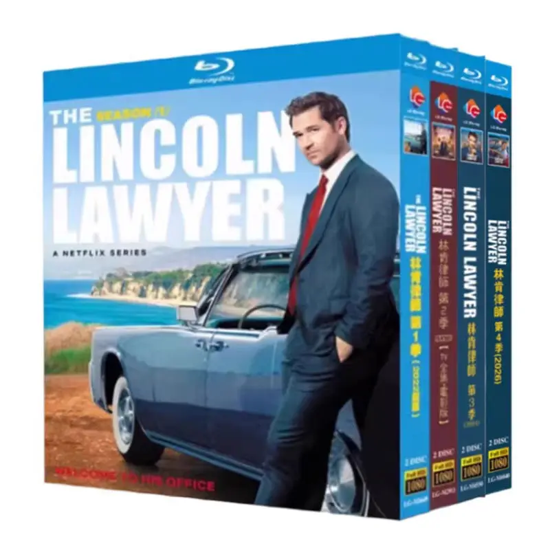 

BD Blu-ray High-Definition US TV Series The Lincoln Lawyer Seasons 1–4 Plus Movie Edition 8-Disc Box Set