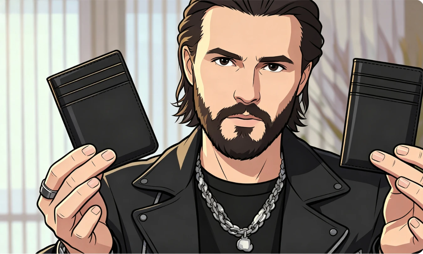 Gimmicks Orphic+ Playing Card Size in Leather Magic Tricks Card to Wallet Peek Switch Effects Close-up Illusions Mentalism Props