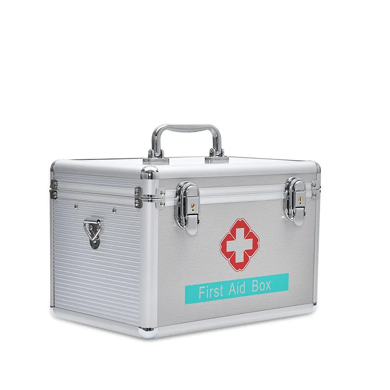 

Домашняя аварийная бытовая ручная аптечка из алюминиевого сплава, набор металлических аптечек для хранения, небольшая аптечка, портативная