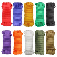 10M 2/3/4/6mm Colorful Nylon Rope Anti-Slip Durable Outdoor Clothesline Climbing Boat Yacht Survival Parachute Cord Drying Line